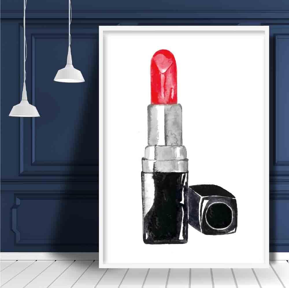 Roter Lippenstift Poster