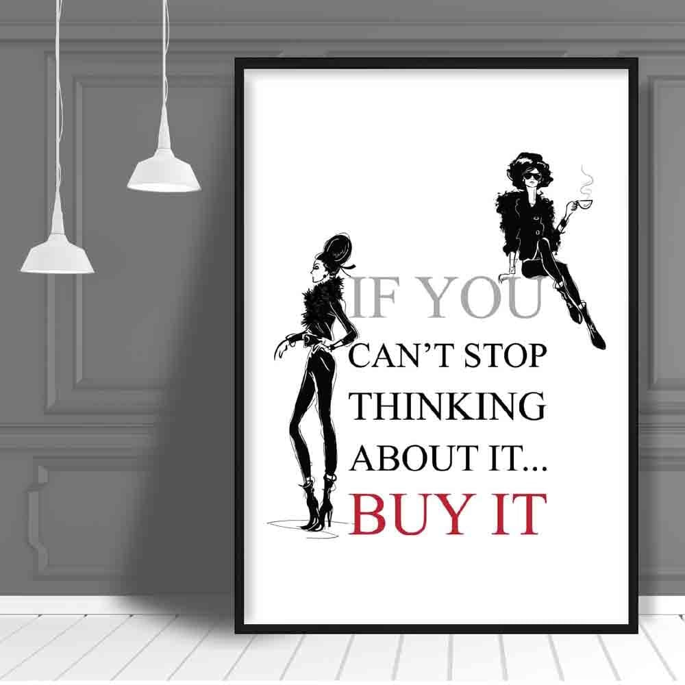 Fashionista 'Kaufe es' Typografie Kunstdruck