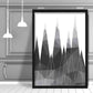 Geometrische Poly Schwarz und Grau Berge Poster