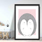 Igel Skizzenstil Kinderzimmer Baby Rosa Kunstdruck