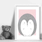 Igel Skizzenstil Kinderzimmer Baby Rosa Kunstdruck