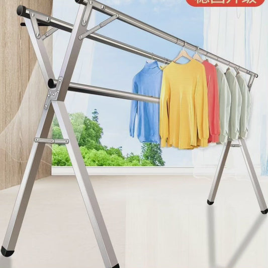 Edelstahl Klappbarer Indoor/Balkon Kleiderständer Regal