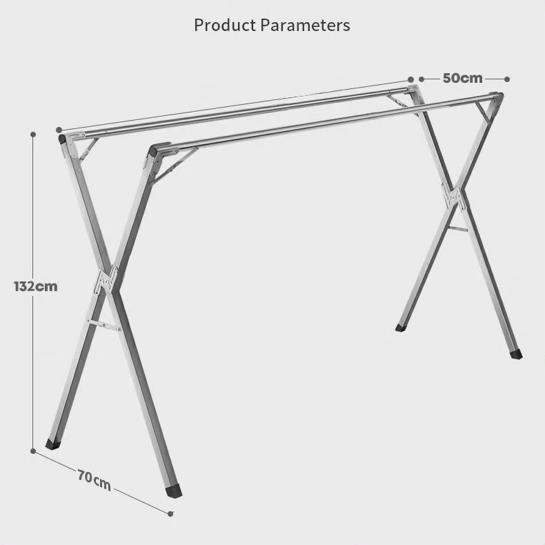 Edelstahl Klappbarer Indoor/Balkon Kleiderständer Regal