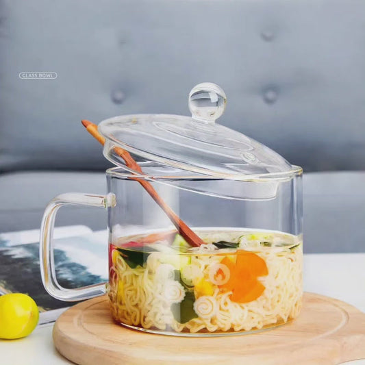 Glas hitzebeständiger Kochtopf