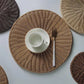6-teiliges Set Dickere Rattan Tischset