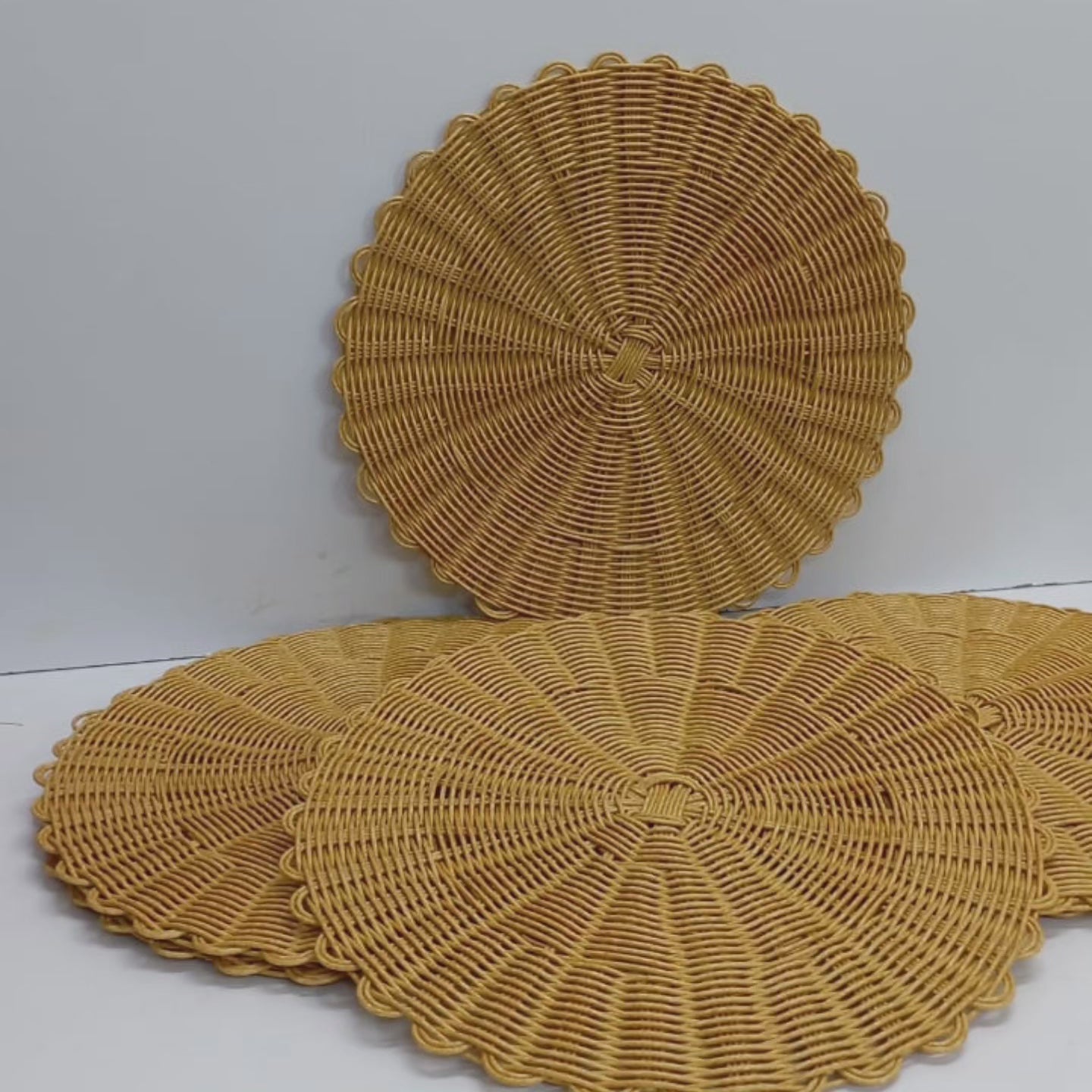6-teiliges Set Dickere Rattan Tischset