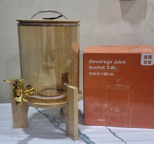 3,6 L Glasbehälter mit Bambusständer