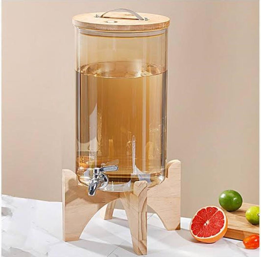 3,6 L Glasbehälter mit Bambusständer