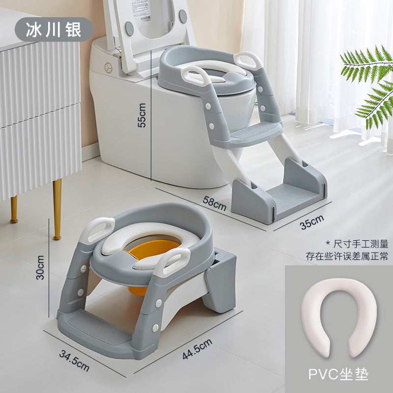 2 in 1 Toiletten-Töpfchen-Trainer-Sitz mit einer Leiter