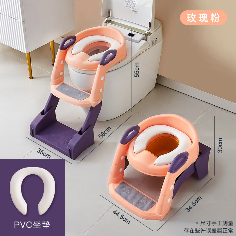 2 in 1 Toiletten-Töpfchen-Trainer-Sitz mit einer Leiter