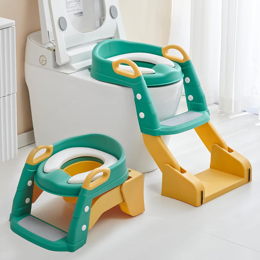2 in 1 Toiletten-Töpfchen-Trainer-Sitz mit einer Leiter