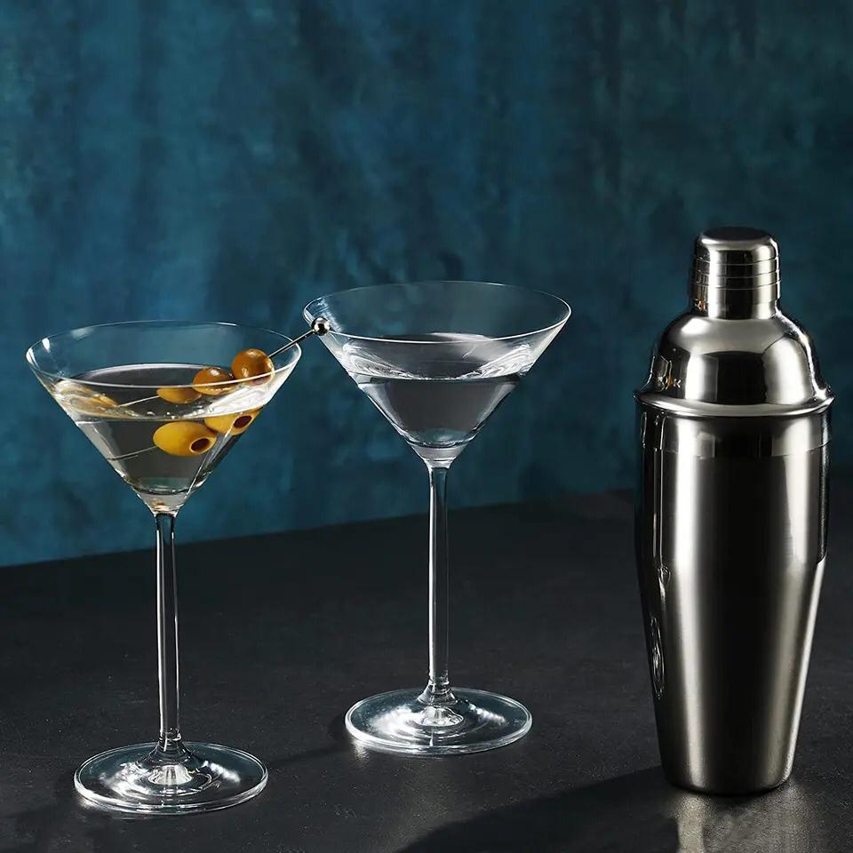 Frendorf | Stylische Silber Cocktail Mixlöffel Set von 2 - Wiederverwendbarer Edelstahl, Ideal zum Mischen von Getränken, Verfügbar in Gold, Silber, Roségold und Schwarz