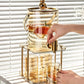 Glas Saftspender mit 4 Bechern