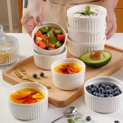 Frendorf | 6 Stück Ramekin Dessertschalen weiß