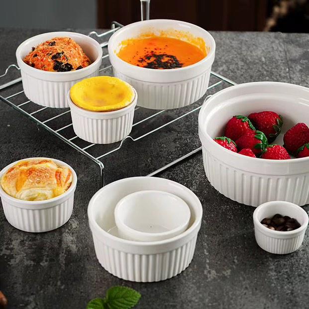 Frendorf | 6 Stück Ramekin Dessertschalen weiß