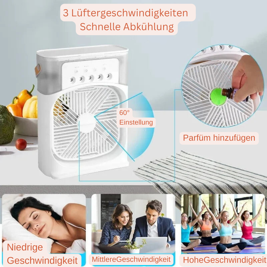 Frendorf | Tragbarer 3-in-1 Luftbefeuchter Ventilator Klimaanlage