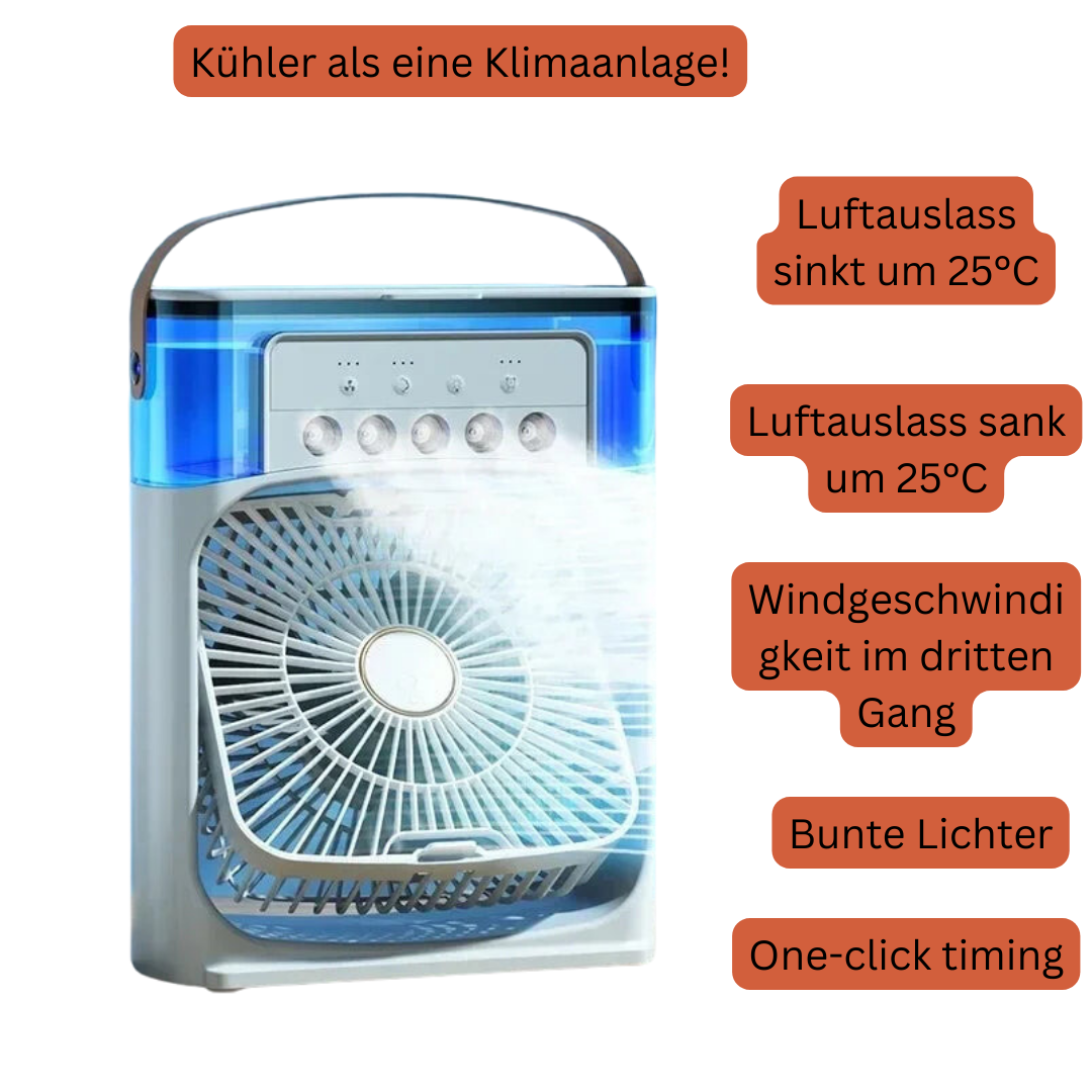 Frendorf | Tragbarer 3-in-1 Luftbefeuchter Ventilator Klimaanlage