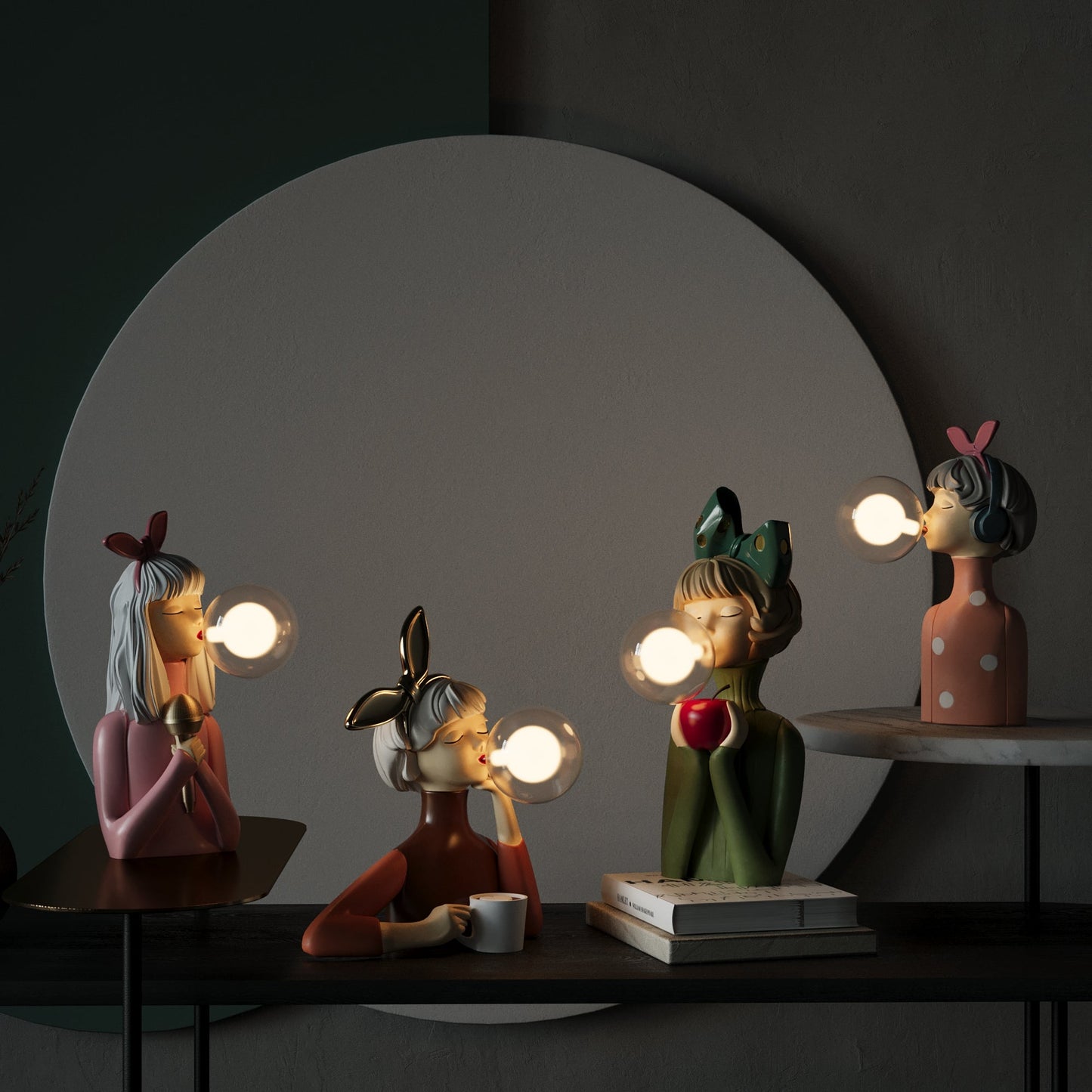 Frendorf | GlowSisters Designer Tischlampe | Handgefertigt & Elegant | Perfekte Deko für Zuhause