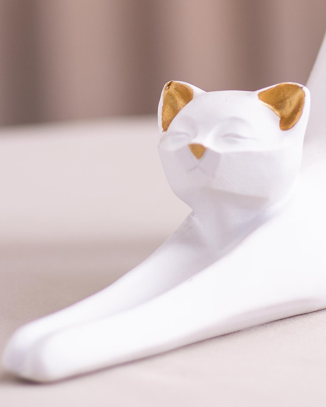 Frendorf | Felinova Tray-Tailed Katzenfigur | Einzigartige Deko-Skulptur | Modernes Design | Praktische Ablage