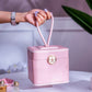 Frendorf | Rosivette Reise Schmuckschatulle | Kompakte Schmuckaufbewahrung | Elegantes Design | Rosa