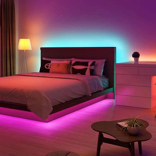 Wasserdichter Farb-LED-Streifen – Flexibles RGB-Licht mit Fernbedienung für drinnen und draußen – 5M/60 LEDs pro Meter