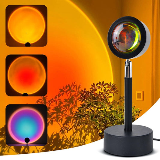 Sonnenuntergang Lampe, Romantisches Sonnenuntergang Licht USB Strom Tragbare Sonnenuntergang Nacht Licht Projektor für Raum/Home/Schlafzimmer/Dekor, Sonnenlampe für Fotografie, Party