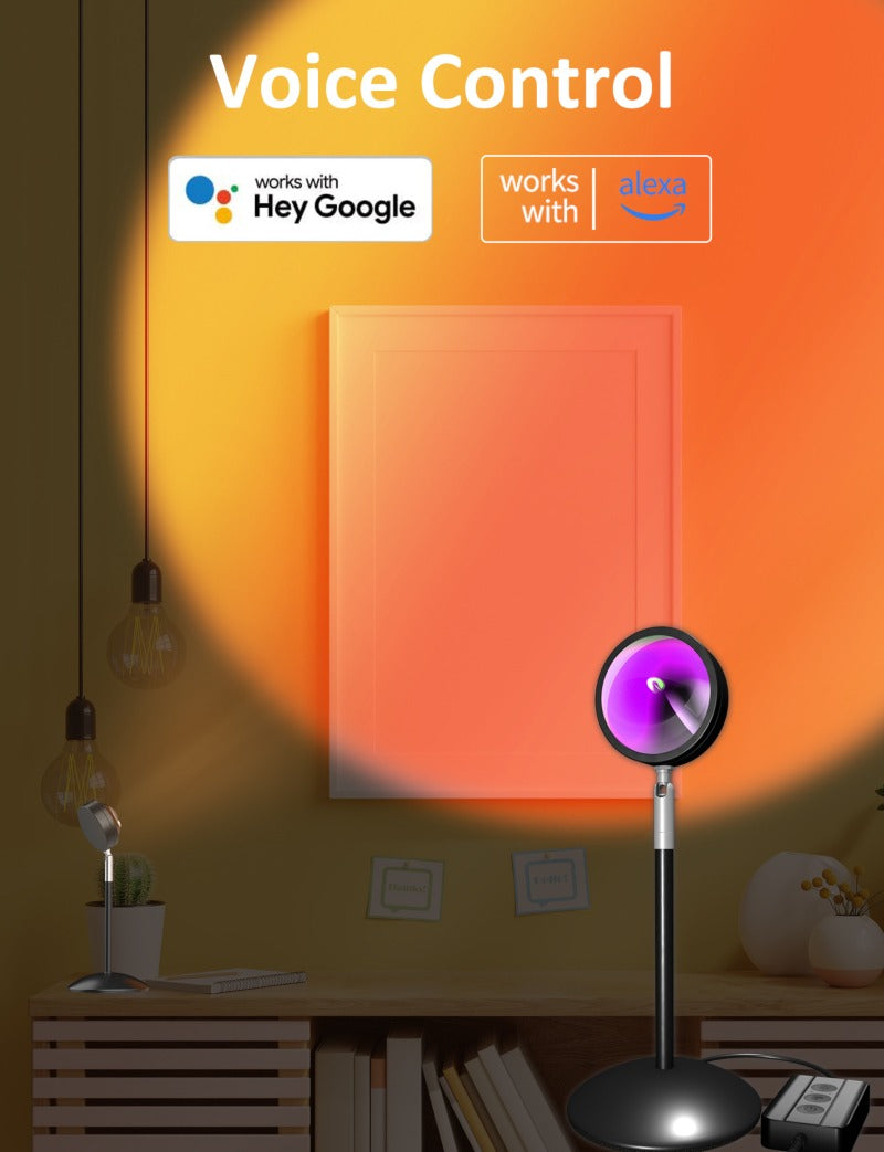 Sonnenuntergang Lampe, Romantisches Sonnenuntergang Licht USB Strom Tragbare Sonnenuntergang Nacht Licht Projektor für Raum/Home/Schlafzimmer/Dekor, Sonnenlampe für Fotografie, Party