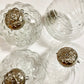 4" Klare Glas Ballornamente Set von 3