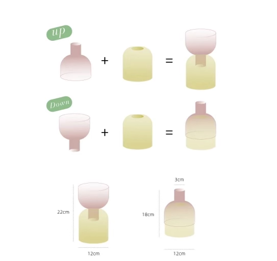 Farbenfroher Glas-Teelichthalter