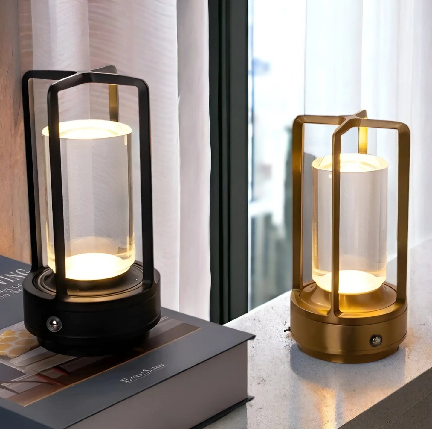 Frendorf | Haljor - Skandinavische LED Tischlampe - Kabellampe mit Aufladung
