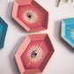 Evil Eye Sechseckige Ring Schale - Pink