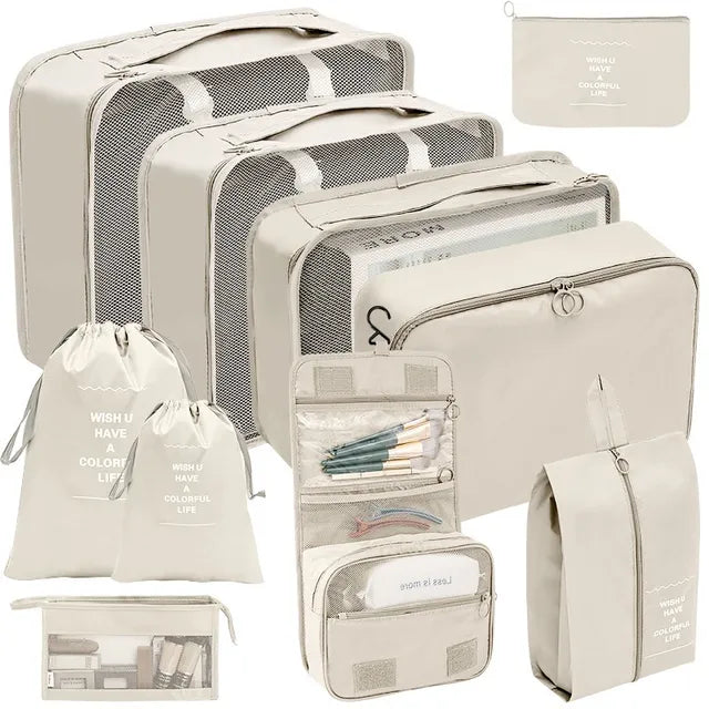 Frendorf | 10 Stück/Set Reisetaschen Organizer für Gepäckkoffer