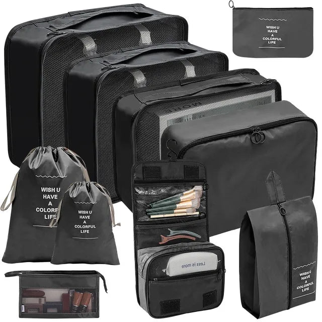 Frendorf | 10 Stück/Set Reisetaschen Organizer für Gepäckkoffer