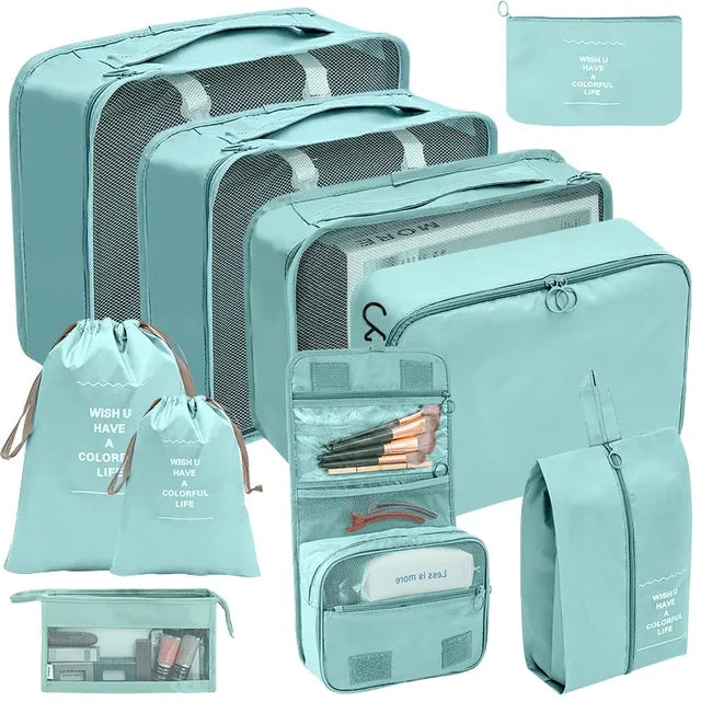 Frendorf | 10 Stück/Set Reisetaschen Organizer für Gepäckkoffer