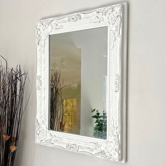 White Baroque Wall Mirror
