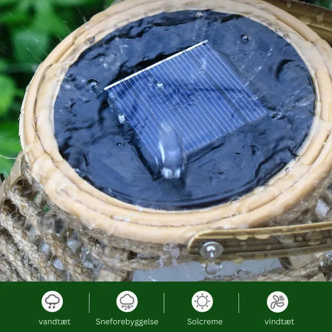 Frendorf | SolarGlow – Rattan-Außenlaterne