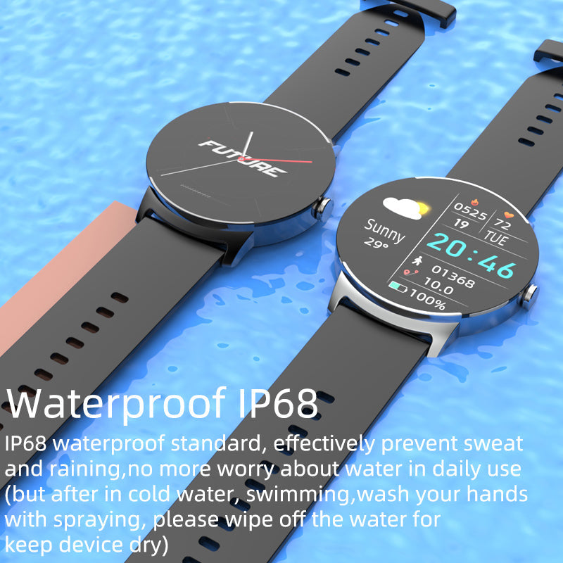 Frendorf | BCKS02 Blutzucker messen Blutsauerstoff Blutdruck Herzfrequenz Bluetooth Smartwatch