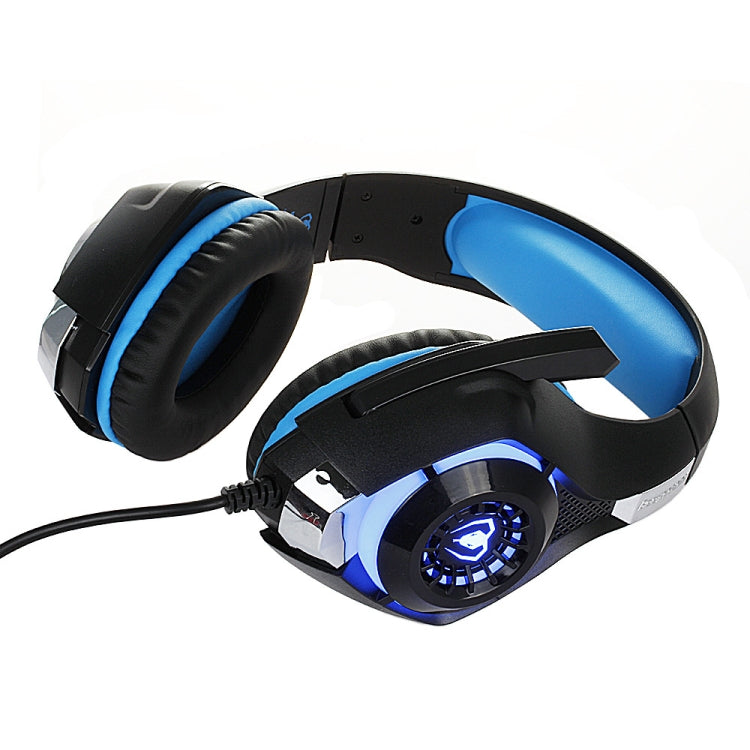 Frendorf | Beexcellent GM-1 Stereo-Bass-Gaming-Kopfhörer mit Mikrofon & LED-Licht, für PS4, Smartphone, Tablet, PC, Notebook (Blau)