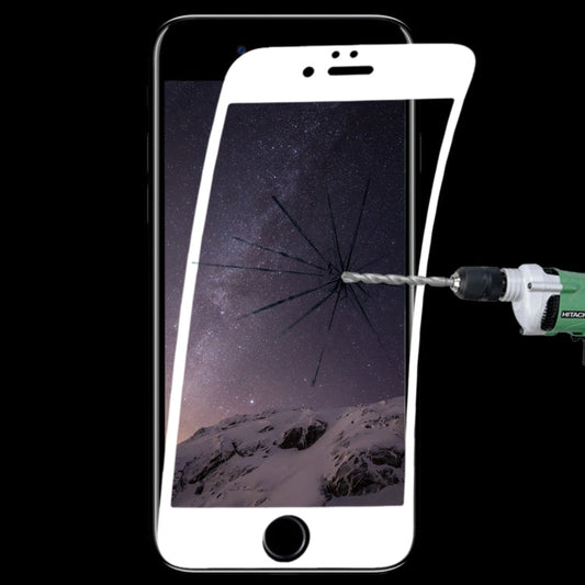 Frendorf | 0,1 mm 9H Vollbild Flexible Faser Hitzebeständige Glasfolie für iPhone 6 & 6s (Weiß)