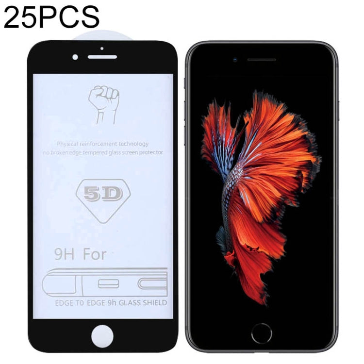 Frendorf | 25 PCS 9H 5D Vollkleber Vollbild Tempered Glass Film für iPhone 6 / 6s