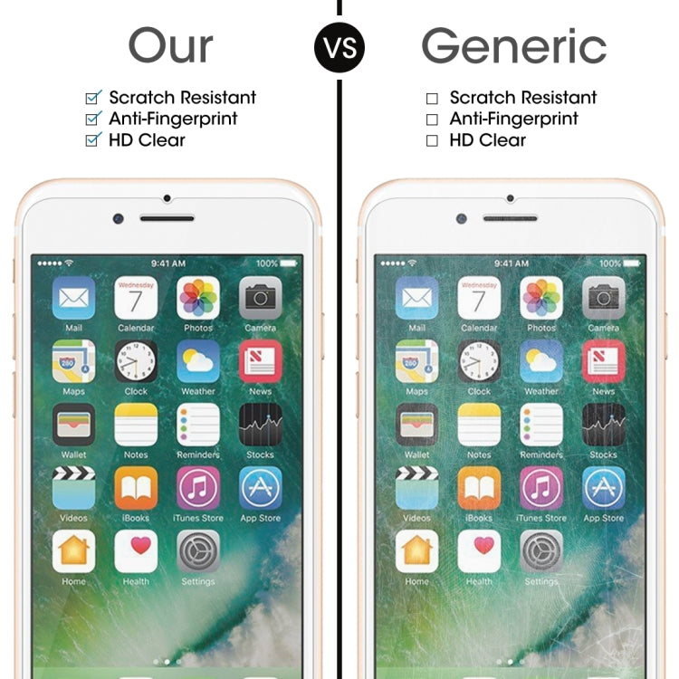 Frendorf | 100 PCS für iPhone 8 Plus & iPhone 7 Plus 0,26 mm 9H Oberflächenhärte 2,5D explosionssicheres gehärtetes Glas Nicht-Vollbild-Film