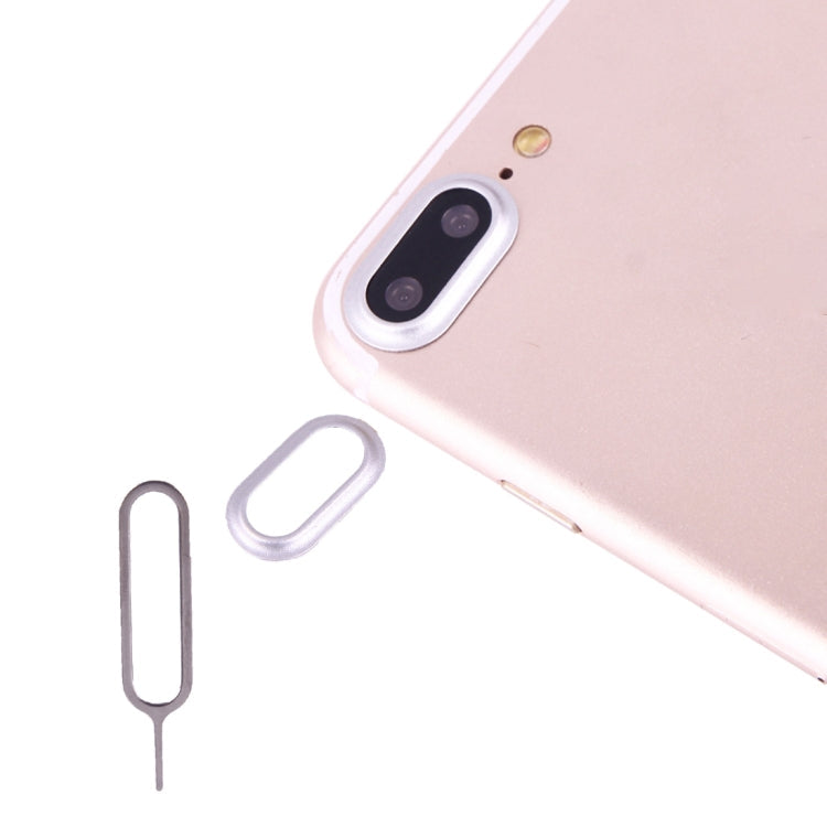 Frendorf | Für iPhone 7 Plus Rückkamera Linsen Schutzabdeckung mit Nadel (Silber)