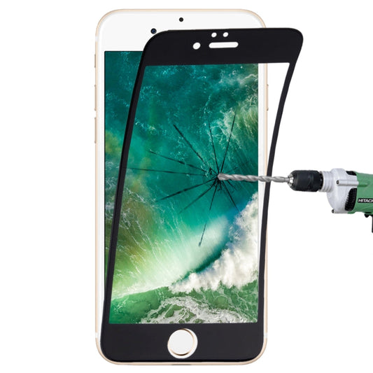 Frendorf | 0.1mm 9H Vollbild Flexible Faser Gehärtetes Glas Folie für iPhone SE 2020 / 8 / 7 (Schwarz)