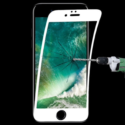 Frendorf | 0.1mm 9H Vollbild Flexibles Fiber-gehärtetes Glasfilm für iPhone SE 2020 / 8 / 7 (Weiß)