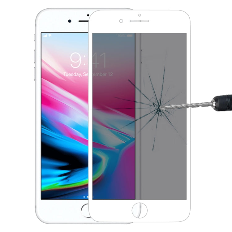 Frendorf | 9H 6D Anti-Peep Gehärtetes Glas Folie für iPhone SE 2020 / 8 / 7 (Weiß)