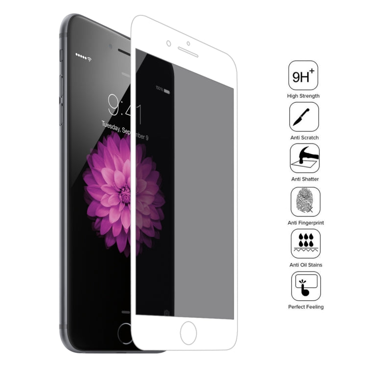 Frendorf | 9H 6D Anti-Peep Gehärtetes Glas Folie für iPhone SE 2020 / 8 / 7 (Weiß)