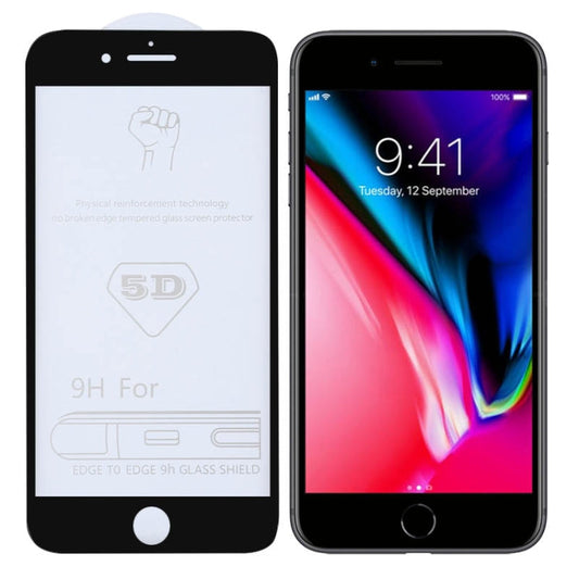 Frendorf | 25 PCS 9H 5D Vollklebende Vollbild Tempered Glass Film für iPhone 7 / 8