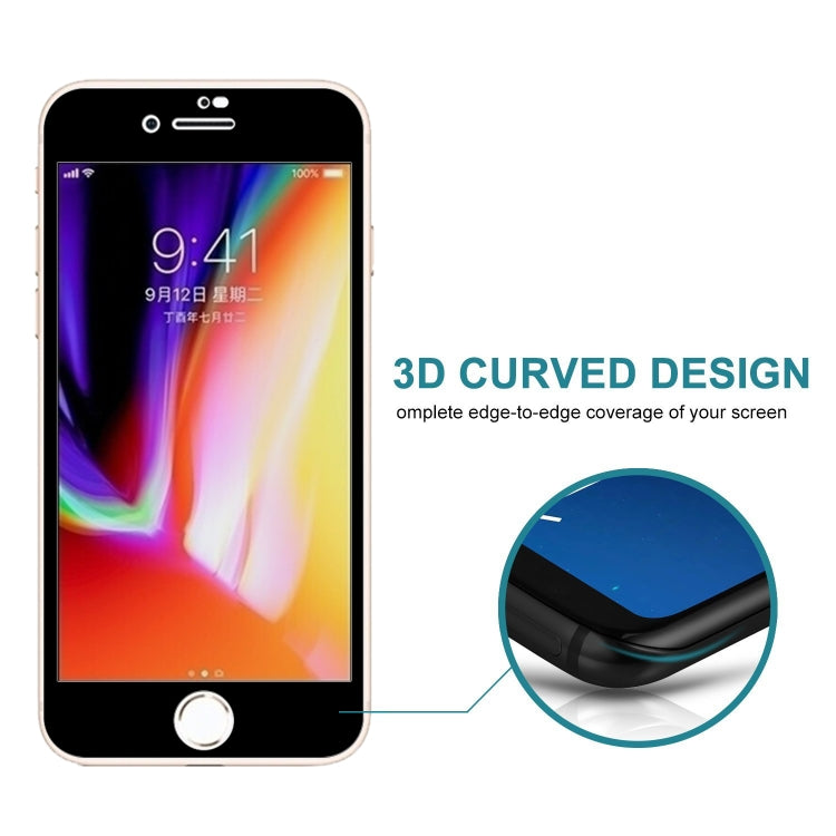 Frendorf | 0,26 mm 9H 3D Hochtransparent Privatsphäre Anti-Reflexion Gehärtete Glasfolie für iPhone 8 & 7 (Schwarz)