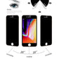 Frendorf | 0,26 mm 9H 3D Hochtransparent Privatsphäre Anti-Reflexion Gehärtete Glasfolie für iPhone 8 & 7 (Schwarz)