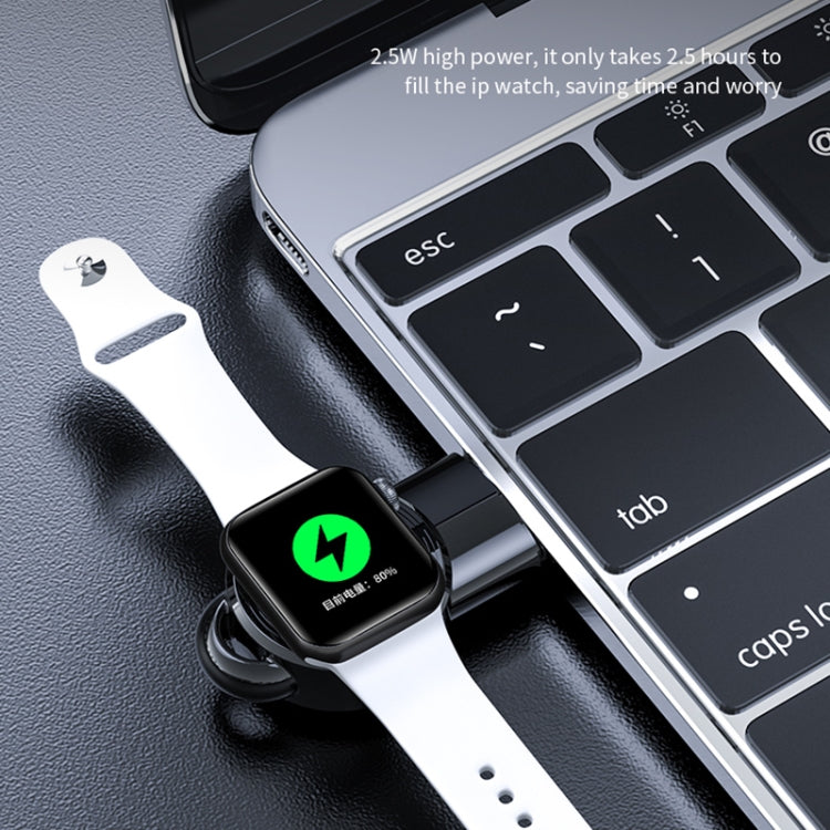 Frerndorf | K02 Universeller Tragbarer Magnetischer Wireless Ladegerät für Apple Watch Series 6 / 5 / SE / 4 / 3 / 2 / 1 (Schwarz)